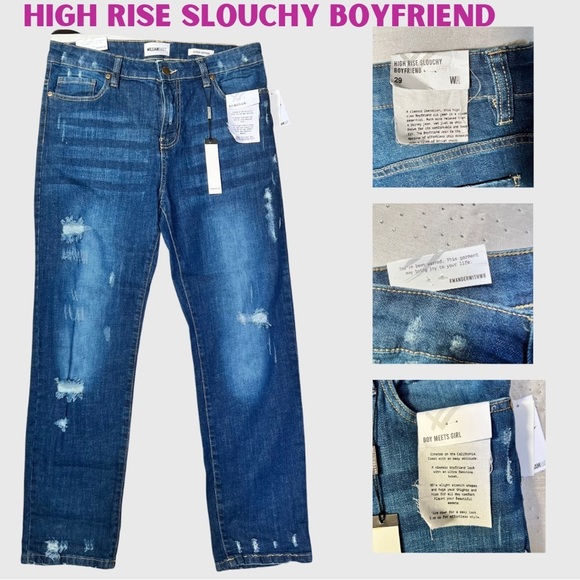 William Rast Slouchy Boyfriend Jeans Size 29 NWT - Picture 2 of 6